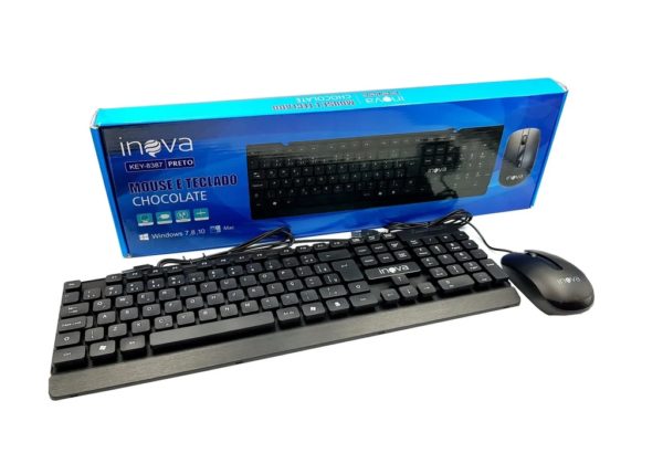 Teclado e Mouse USB Inova