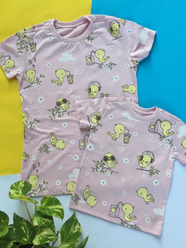 Camisa Mãe e Filha Pássaros